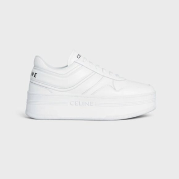 Celine BLOCK SNEAKERS WITH WEDGE OUTSOLE in CALFSKIN, 39 - Picture 1 of 7